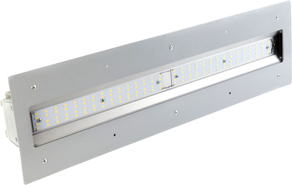 Линейный светильник "UL" с рамкой для монтажа в навес NEWLED.UL.55.120.5K.IP65.AZS