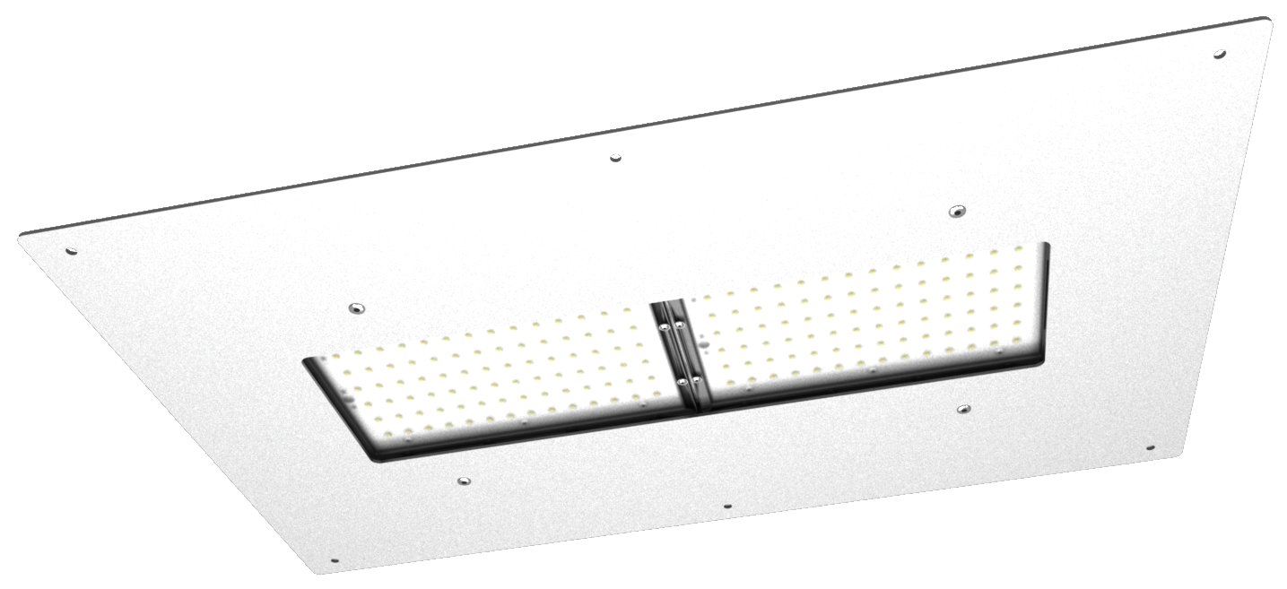 Модульный светильник "UM" с рамкой для монтажа в навес NEWLED.UM.96.120.5K.IP67.AZS