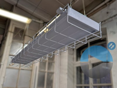 Светильник светодиодный NEWLED.RGD.AB.ARM1200х180.80.M.GRID.5K.IP40 с защитной решеткой